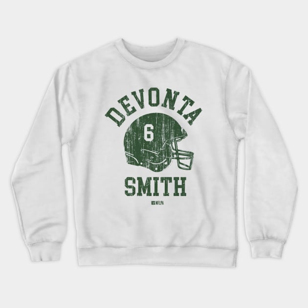 DeVonta Smith Philadelphia Helmet Font Crewneck Sweatshirt by TodosRigatSot